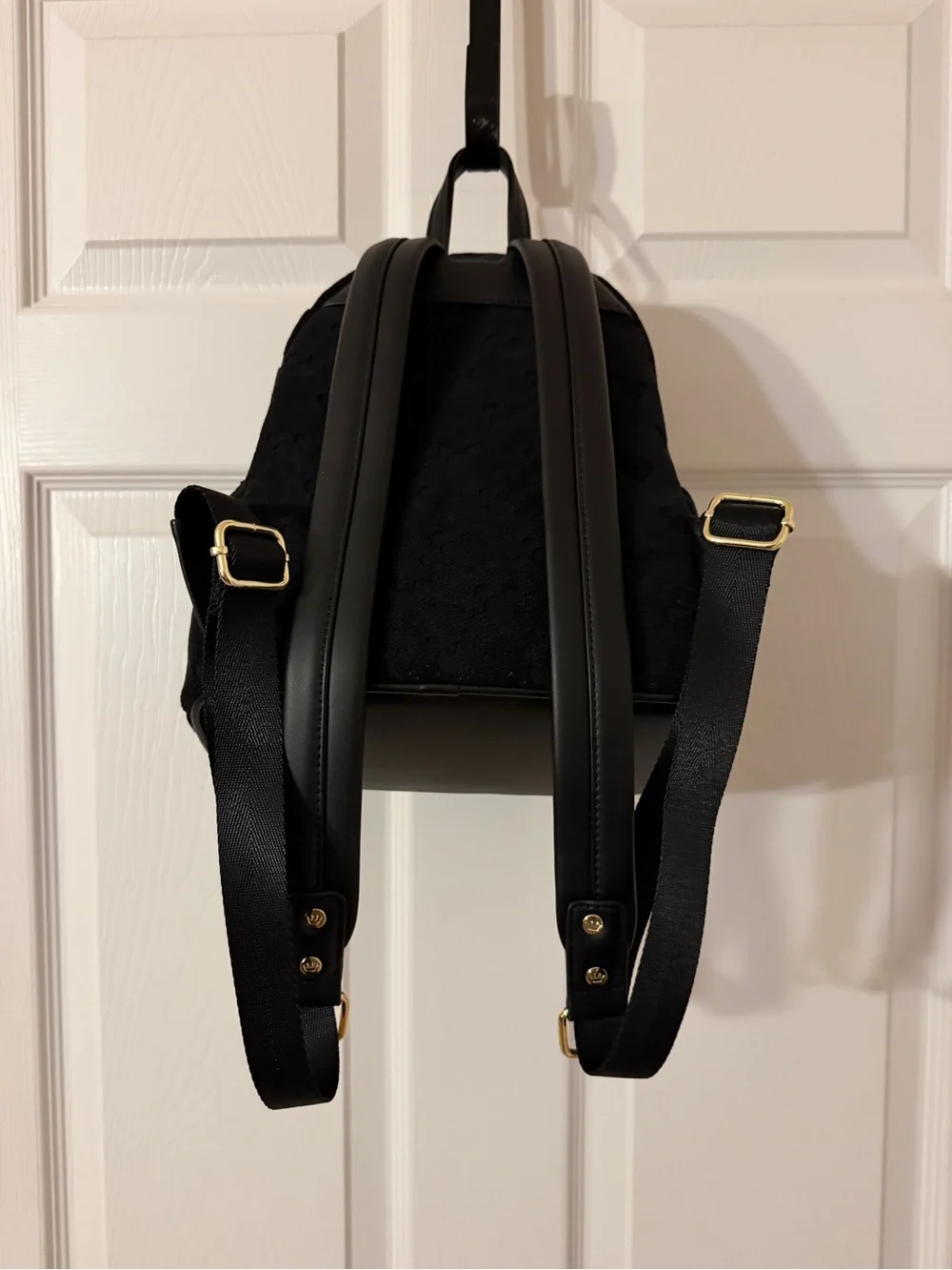 Loungefly Black Disney Mini Backpack with Mickey Glove Charm